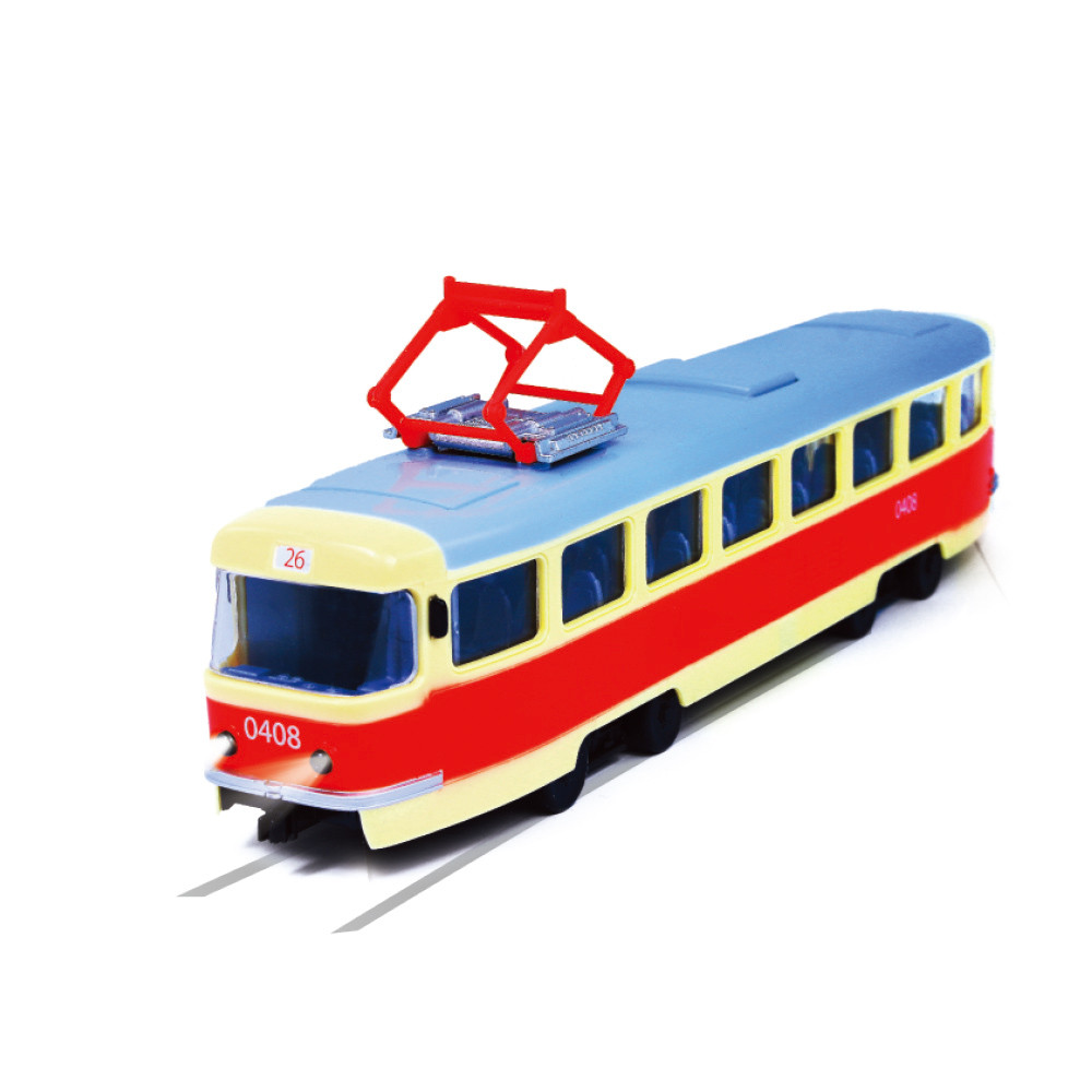 Tramvaj, která hlásí zastávky česky, 28 cm