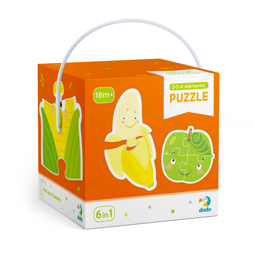 Puzzle 2-3-4 dílků Ovoce a zelenina