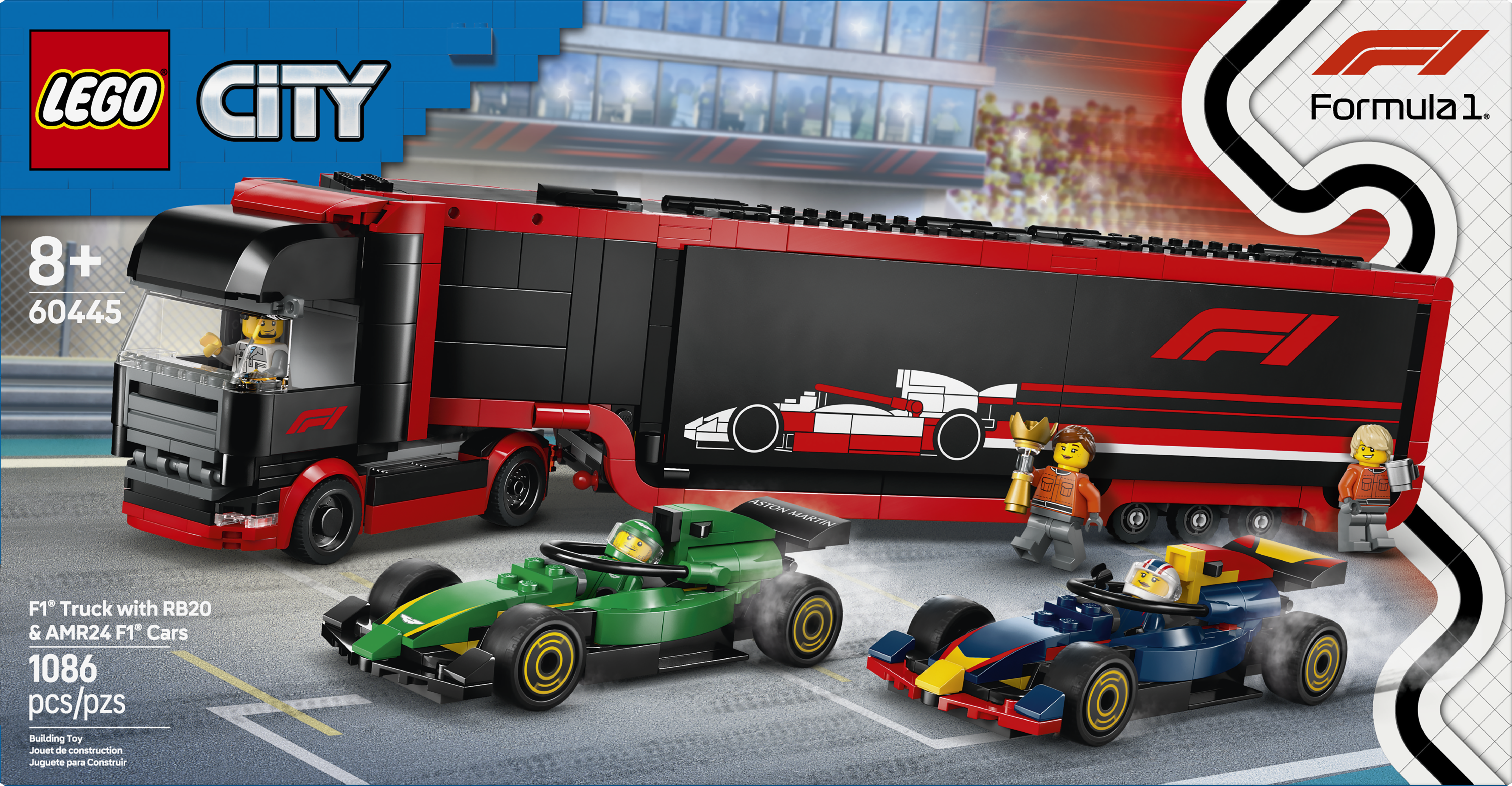 LEGO® City 60445 Kamion F1® s vozy F1® RB20 a AMR24